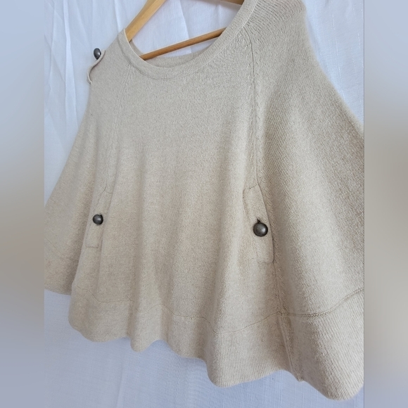 WOOL Blend Boho Festival Poncho - Picture 3 of 16